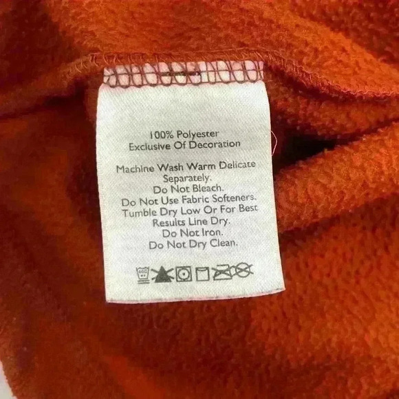 Eddie Bauer Mens Large Tall 1/4 Zip Pullover Fleece Lightweight Orange Polyester - Picture 8 of 10